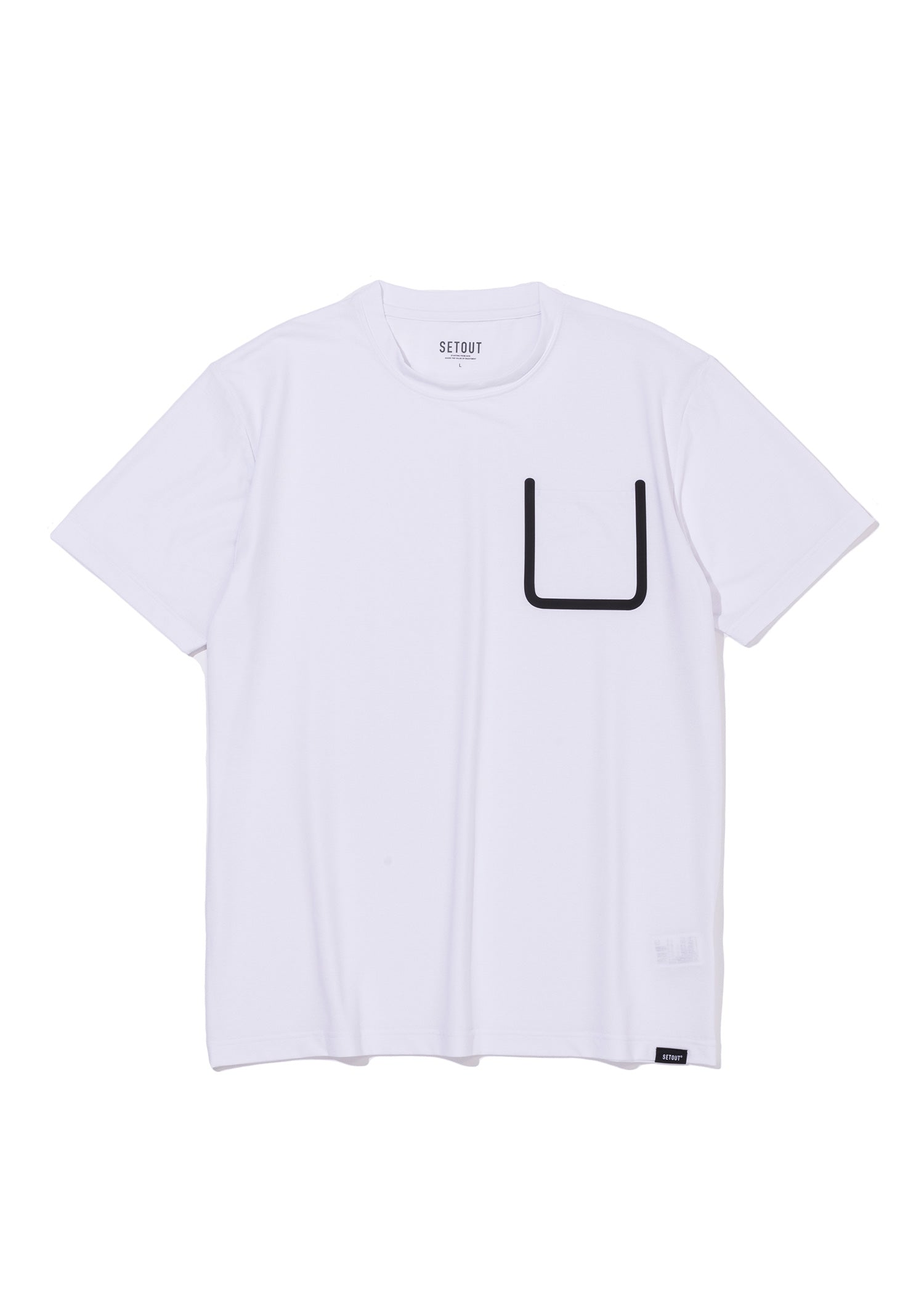 まとめ特価T shirt Ｌ　6set ※セロテープ部小穴あり アンチバクテリア 胸ポケSS T – SETOUT